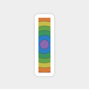 Retro Rainbow 'I' Sticker Sticker